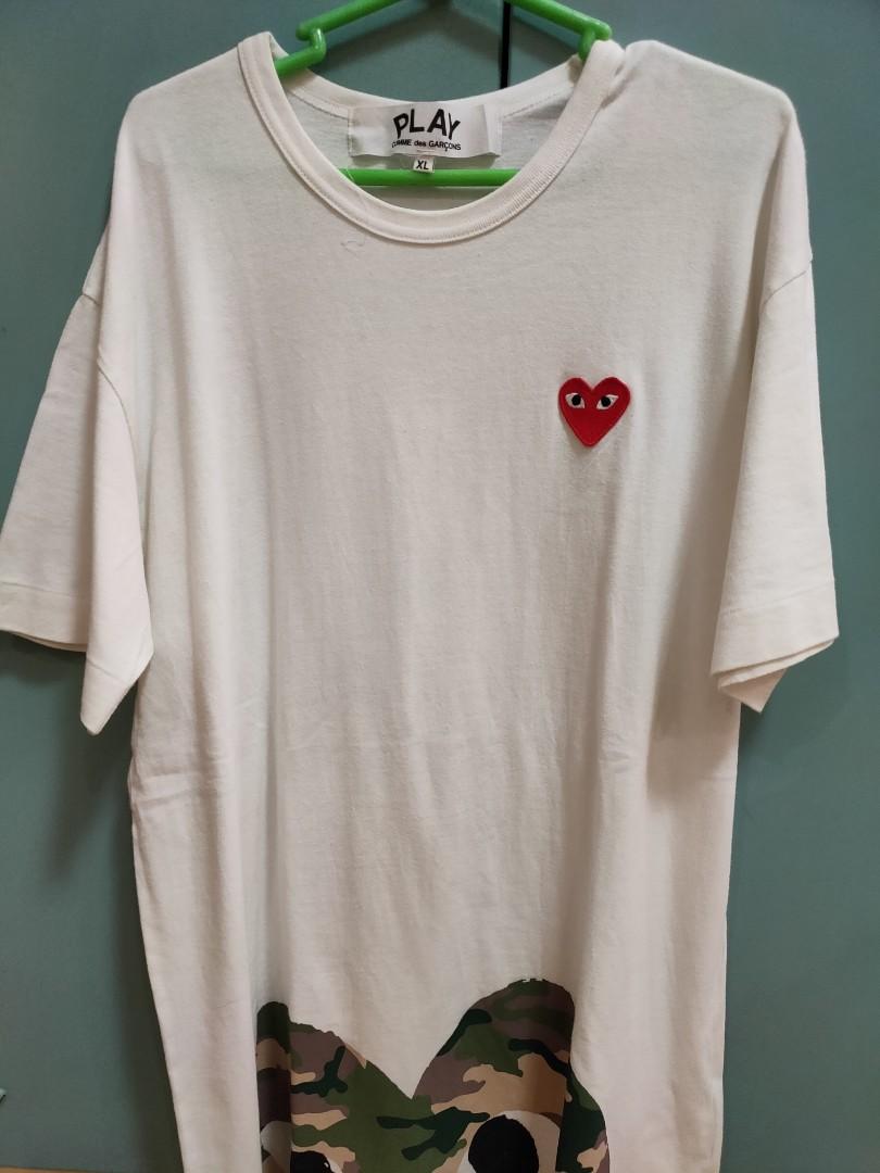 Cdg peak camo heart (Category: Tshirts & Polo Shirts ) located in Manila. Submitted by bumblefish (Listing ID 1154538499, Image 1). Description: Camo peak heart size XL 2.5k+sf (used 2x) Accepting gcash only.
