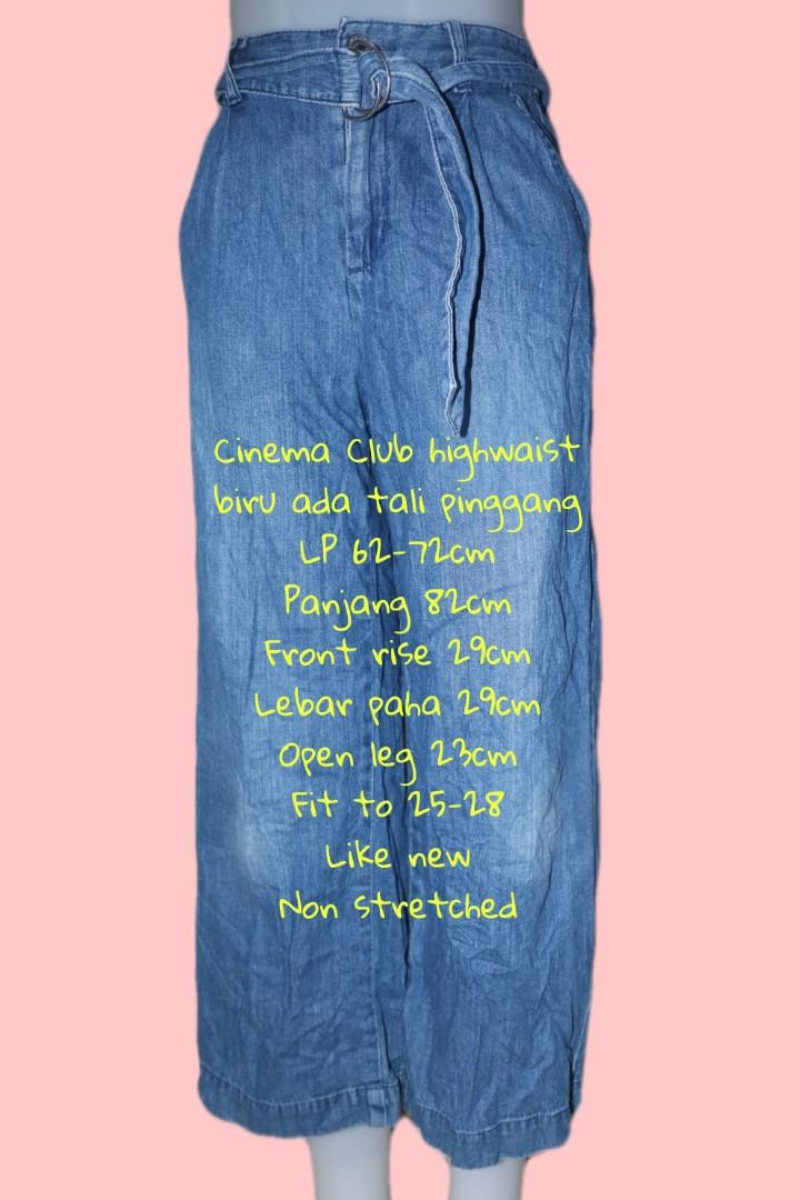 Celana Kulot Jeans Highwaist, Fesyen 