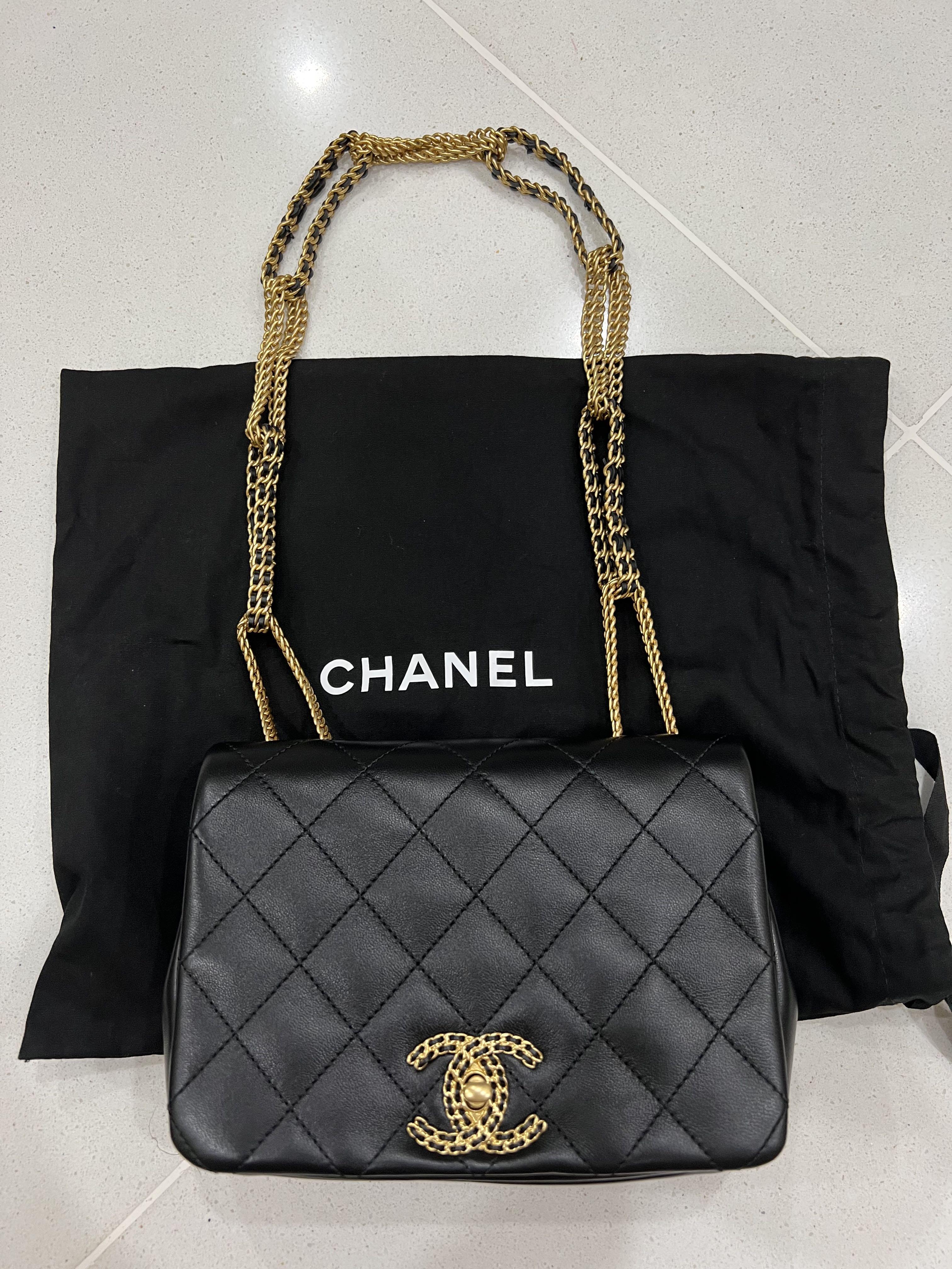BNIB Limited Edition Chanel large flap bag - Lamb Skin and Gold Metal Black,  Women's Fashion, Bags & Wallets, Shoulder Bags on Carousell