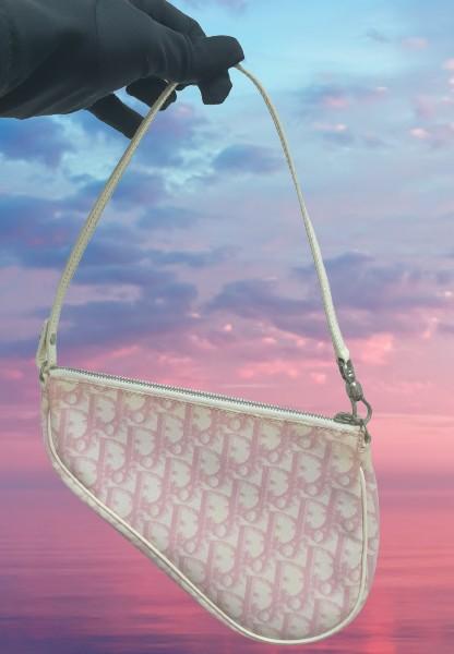 Christian dior pink saddle bag sale