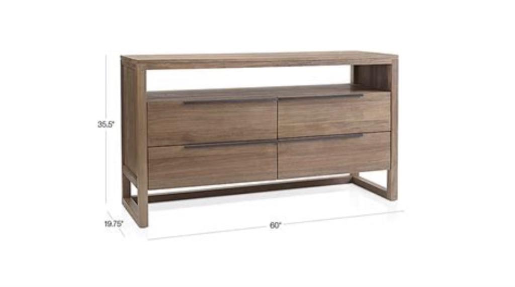 LAST CHANCE Crate and Barrel Linea II 4 Drawer Dresser