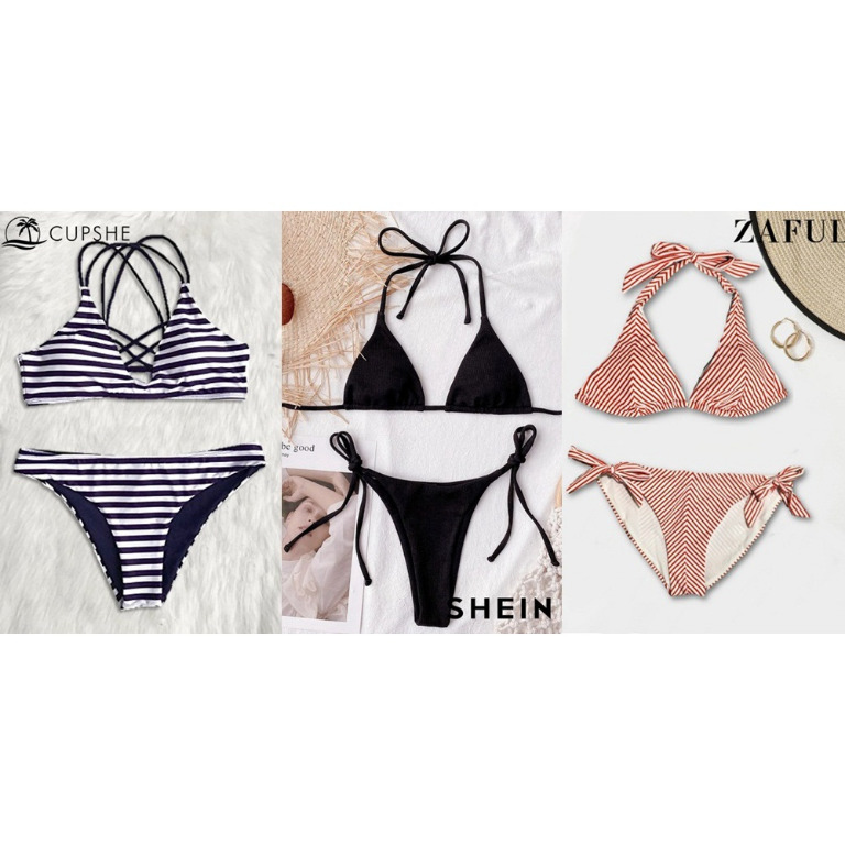 CUPSHE,SHEIN & ZAFUL Twopiece Swimsuit Bikini +Size Available (Swipe