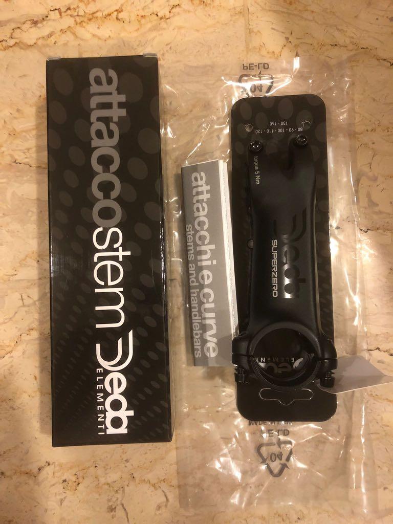 Deda Superzero stem (Category: Parts & Accessories) located in Singapore. Submitted by phanatic (Listing ID 1154373260, Image 1). Description: Deda Superzero stem Material: Alloy 2014 Screws: CrMo Angle: 8° Diameter handlebar: 31,7mm Fork Steerer: 1 1/8” (28,6mm) Clamp Height: 36mm Sizes: 100mm Brand new in box. .
