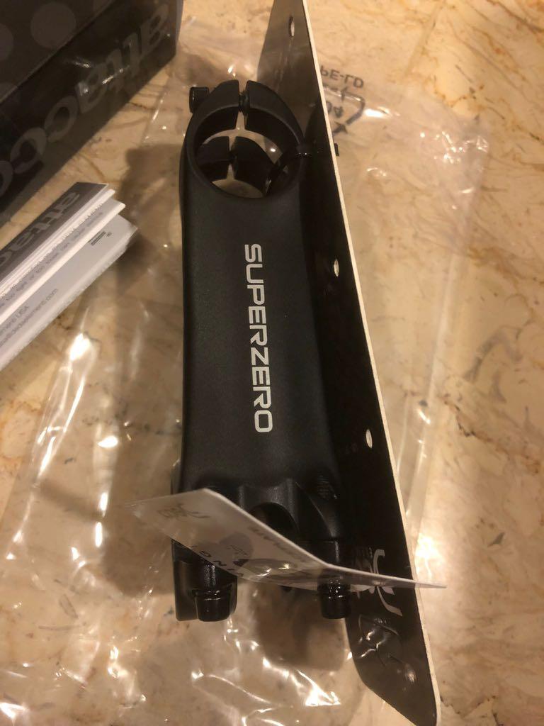 Deda Superzero stem (Category: Parts & Accessories) located in Singapore. Submitted by phanatic (Listing ID 1154373260, Image 2). Description: Deda Superzero stem Material: Alloy 2014 Screws: CrMo Angle: 8° Diameter handlebar: 31,7mm Fork Steerer: 1 1/8” (28,6mm) Clamp Height: 36mm Sizes: 100mm Brand new in box. .
