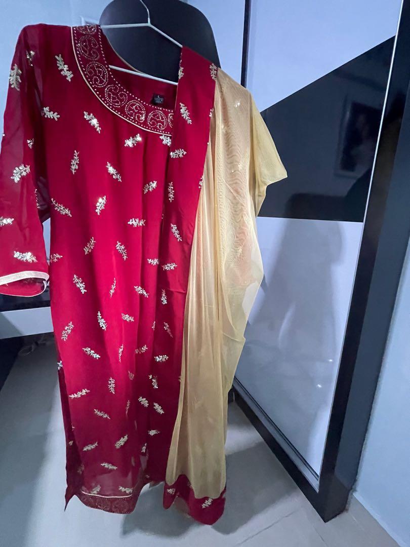 Maroon punjabi suit best sale