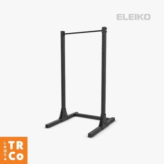 Eleiko XF 80 Half Rack. One Strength Training Station-Squats, Presses and Pull-Ups. W/ 2pcs J Cups