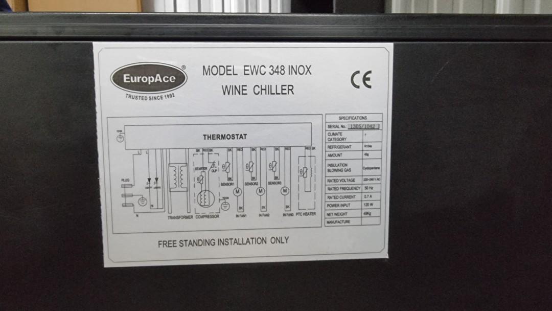 EuropAce Wine Chiller 34 Bottles, Dual Zone, TV & Home Appliances