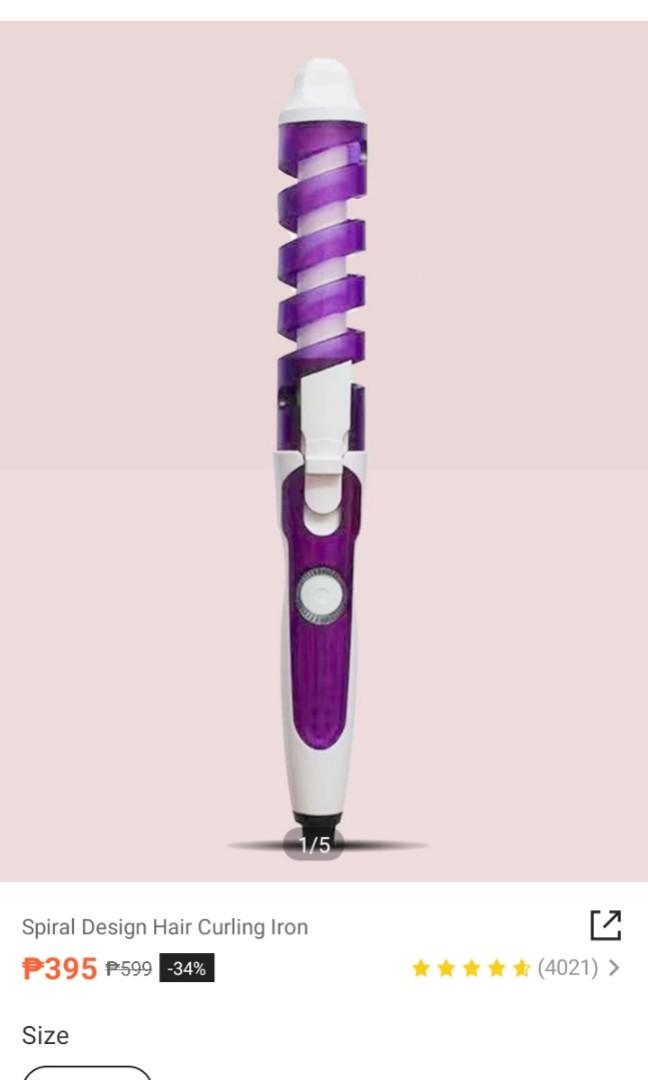Spiral design hair curling iron Clearance