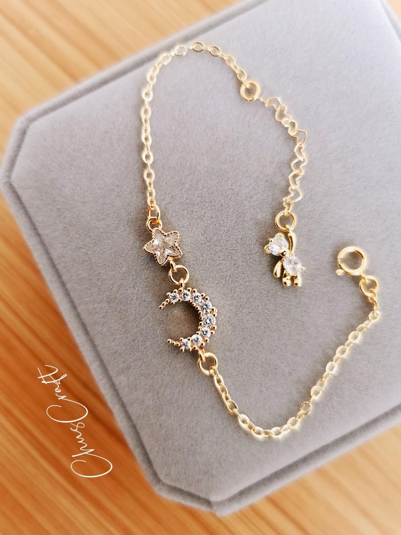 Handmade Moon \u0026 Star Charm Bracelet 