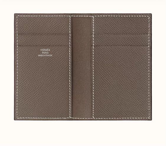 Hermes MC2 Euclide Jungle Card Holder Etoupe Epsom Leather at
