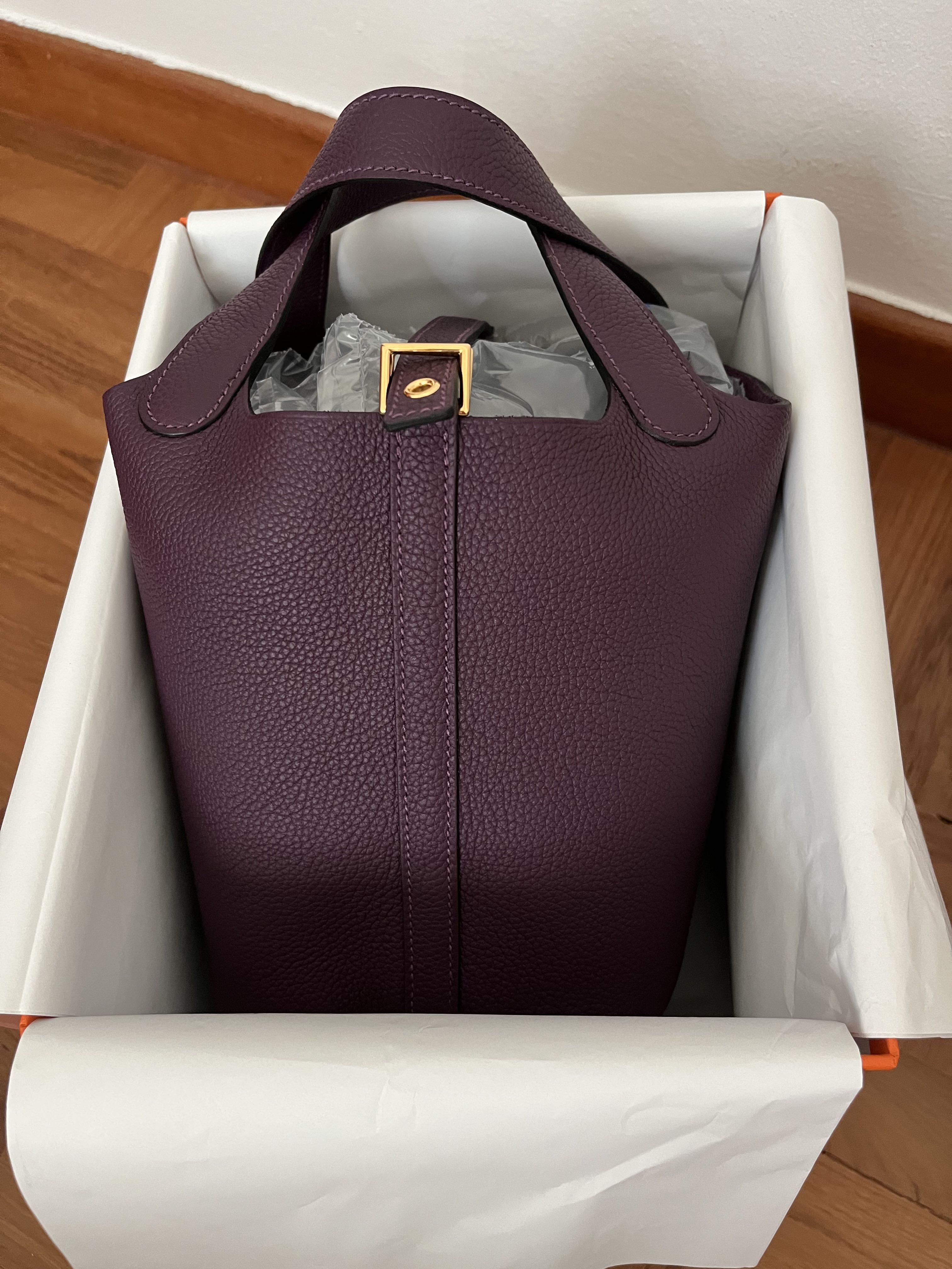Hermes Picotin 18 Cassis GHW Luxury Bags Wallets on Carousell