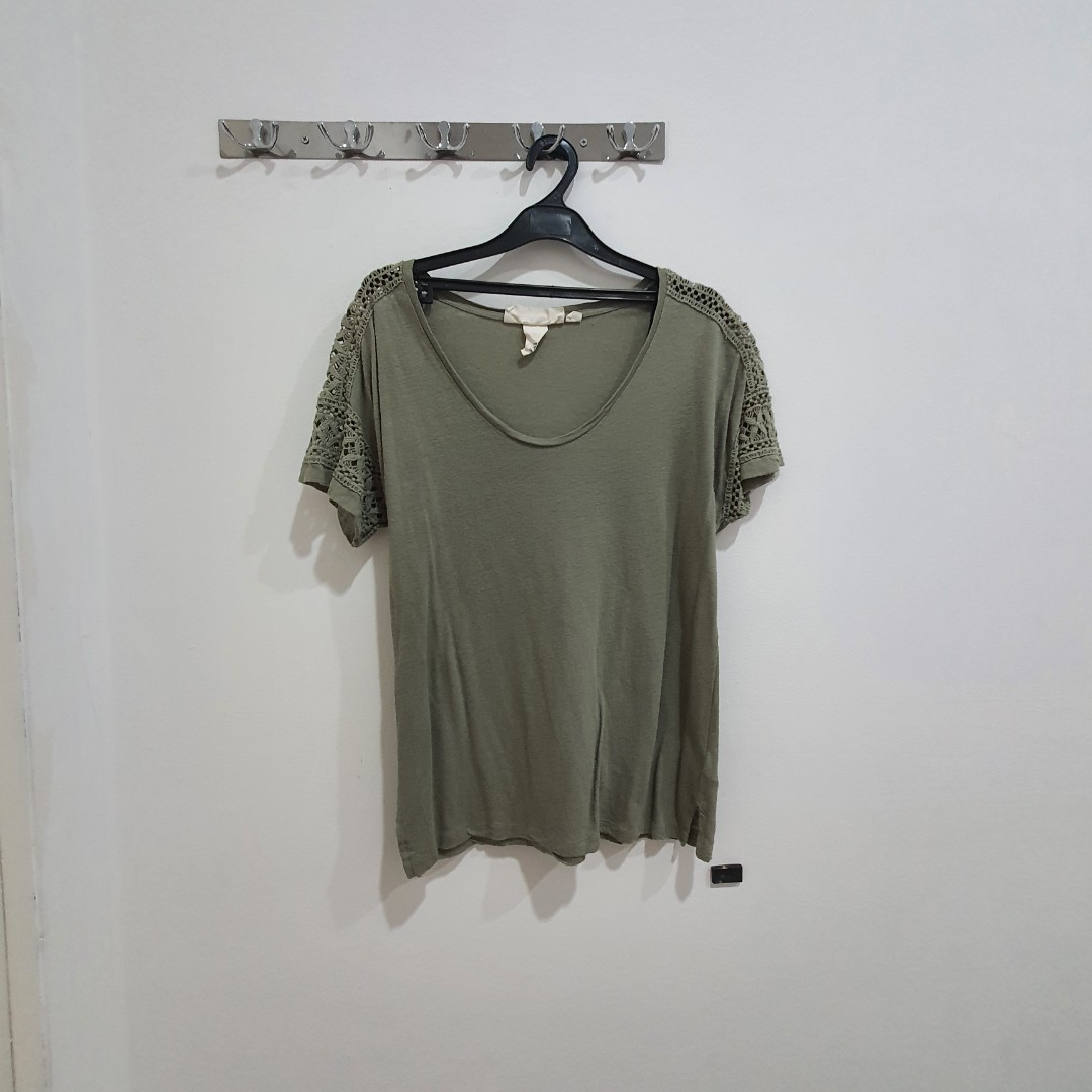 H&M Label of Graded Goods Green Shirt