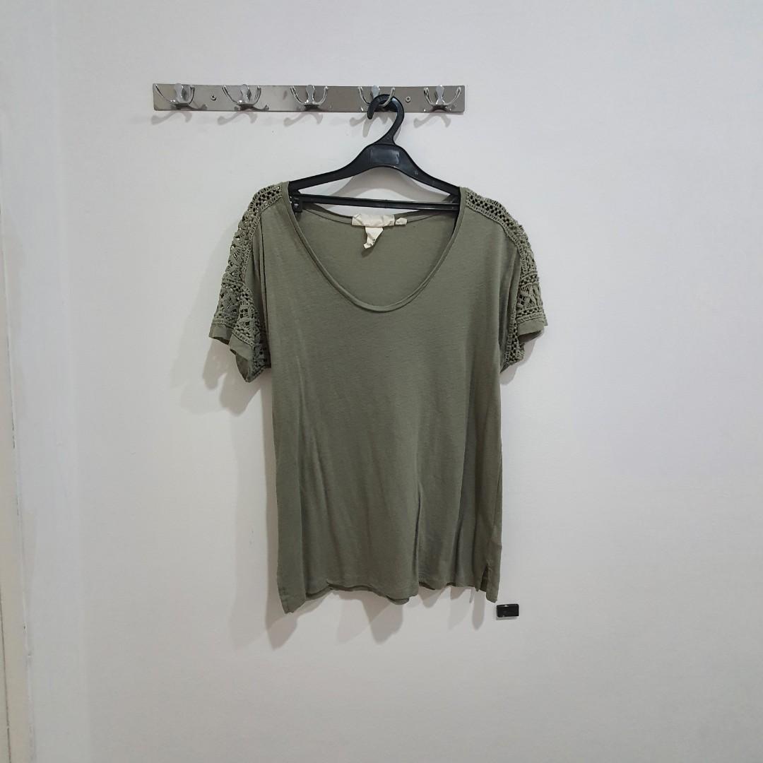 H&M Label of Graded Goods Green Shirt