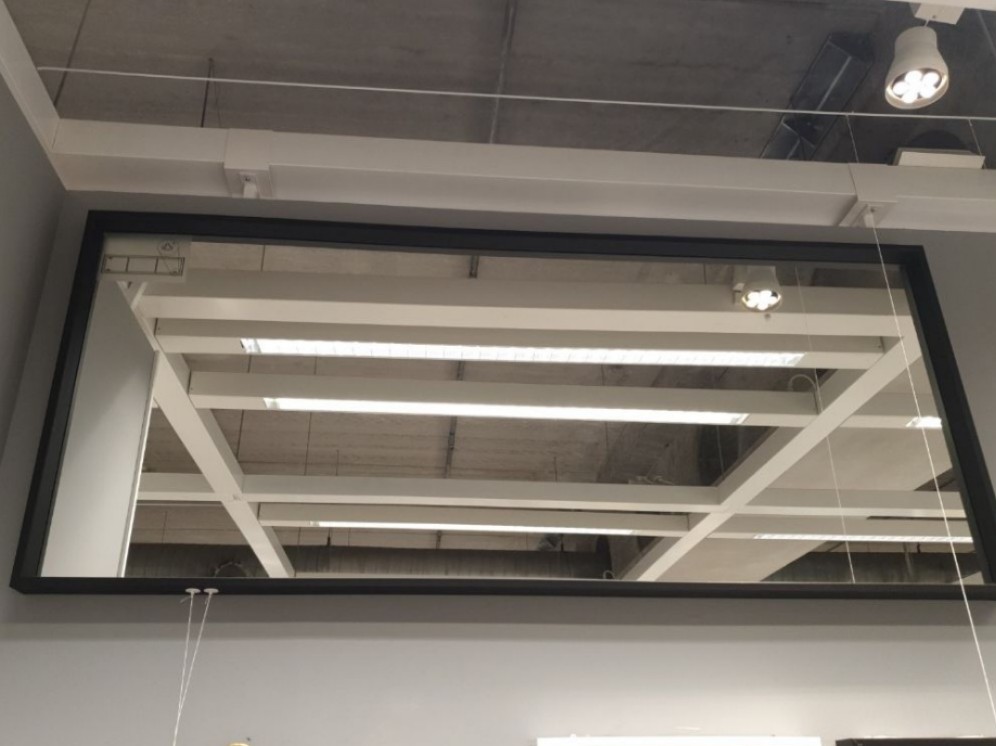 Ikea Mirror (wood brown), Furniture & Home Living, Furniture, Shelves, & Racks on Carousell