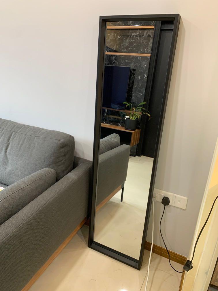 HOVET Mirror, black, 303/4x771/8 - IKEA