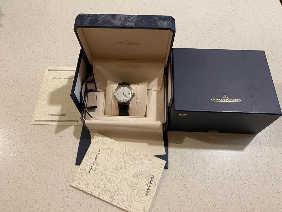 Under local dealer warranty.Jaeger LeCoultre Master Control Date ref