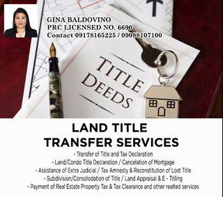 Land Transfer Title and Documentation - Real Estate Services