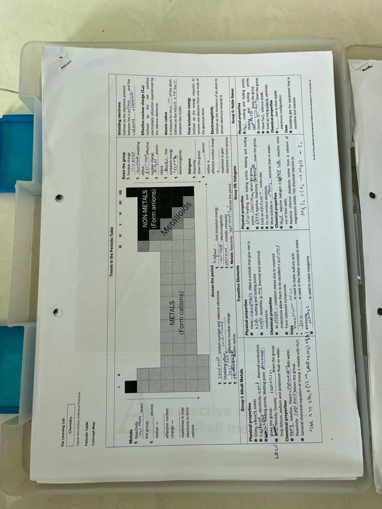 Learning Lab Sec 3-4 Chemistry Notes and Practice, Hobbies & Toys ...