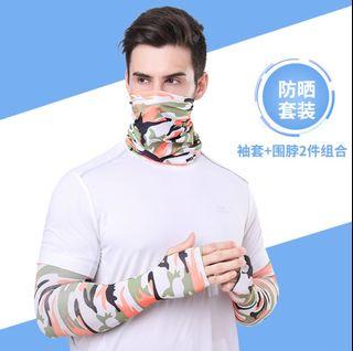 [Local Seller] Face Cover/Arm Sleeves / Bandana Set / UV Protect / Motorcycle / Fishing / Outdoor Adventure / Unisex