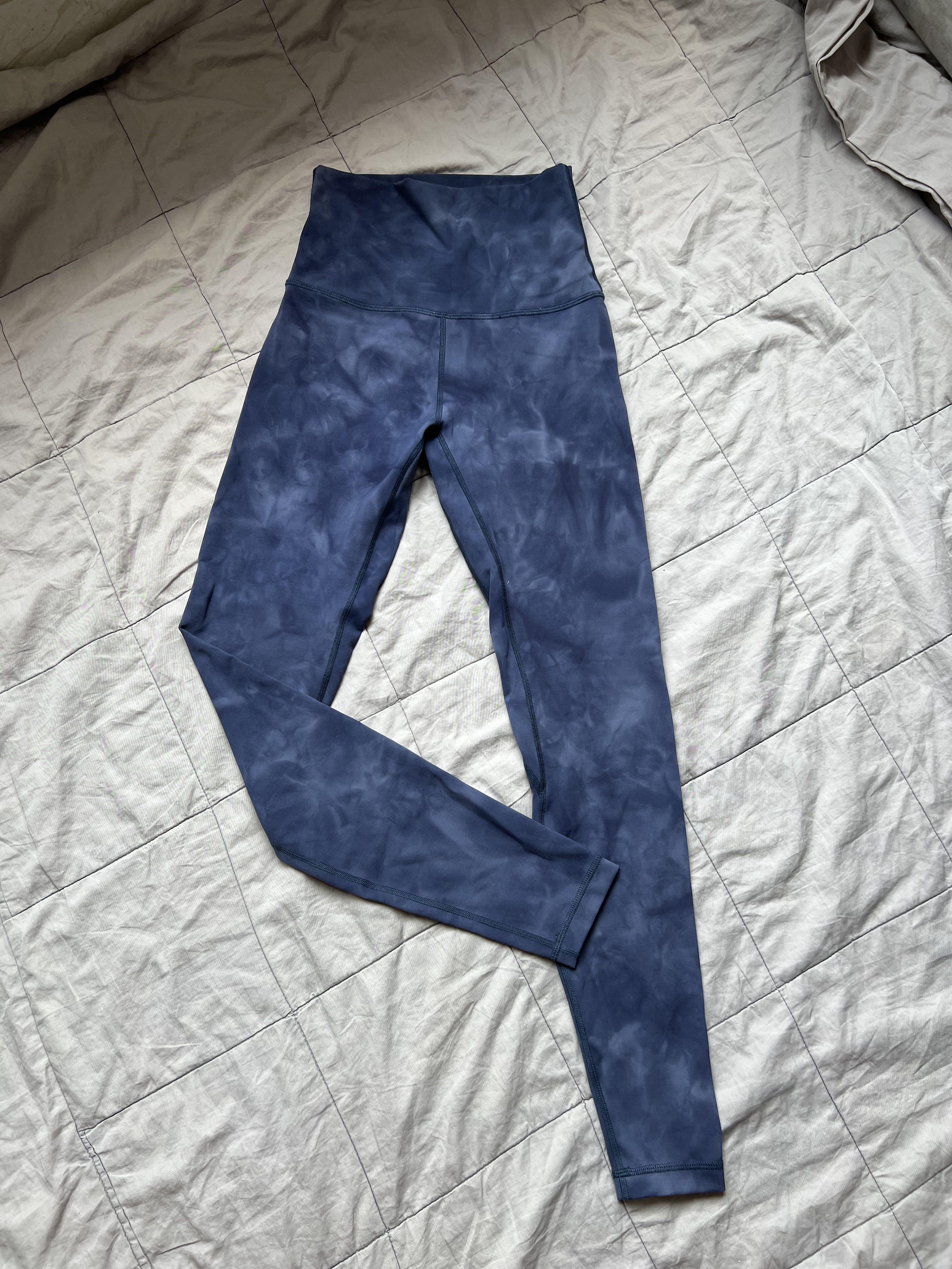 Lululemon diamond dye naval blue Wunder train 25” size 6, Women's Fashion,  Bottoms, Jeans & Leggings on Carousell