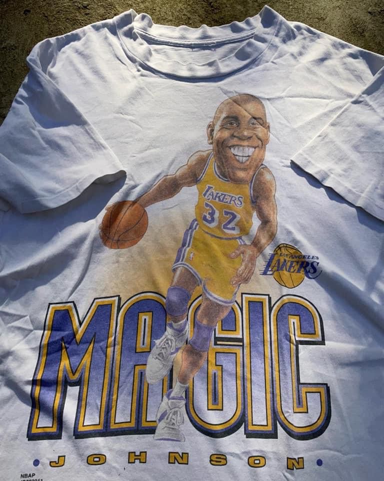 Magic johnson hot sale caricature shirt