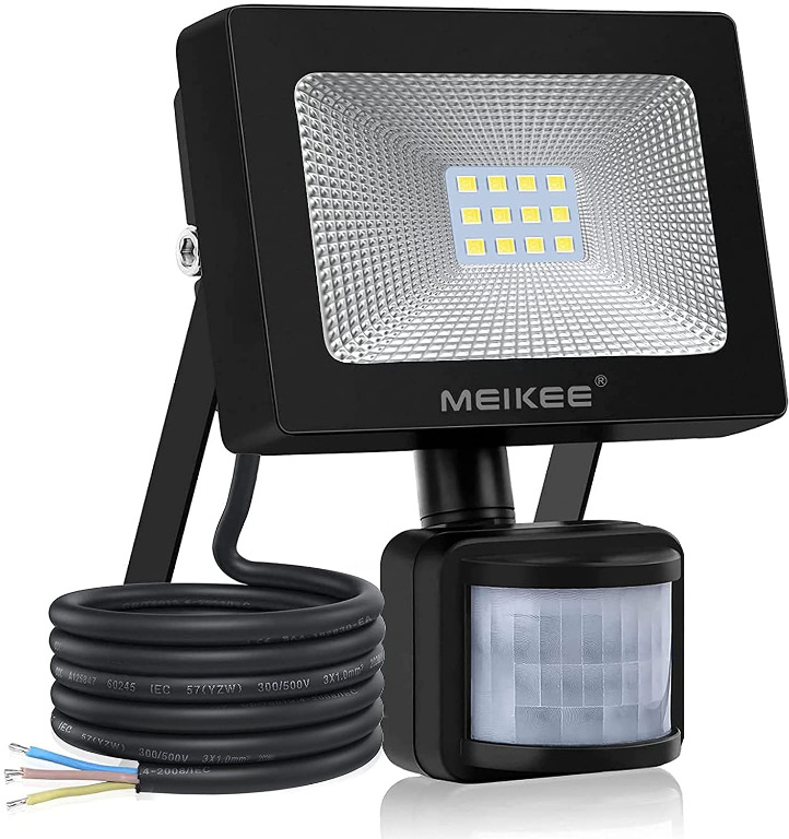 MEIKEE 30W 3000Lumens PIR Light IP66 Motion Sensor Outdoor Security Light 