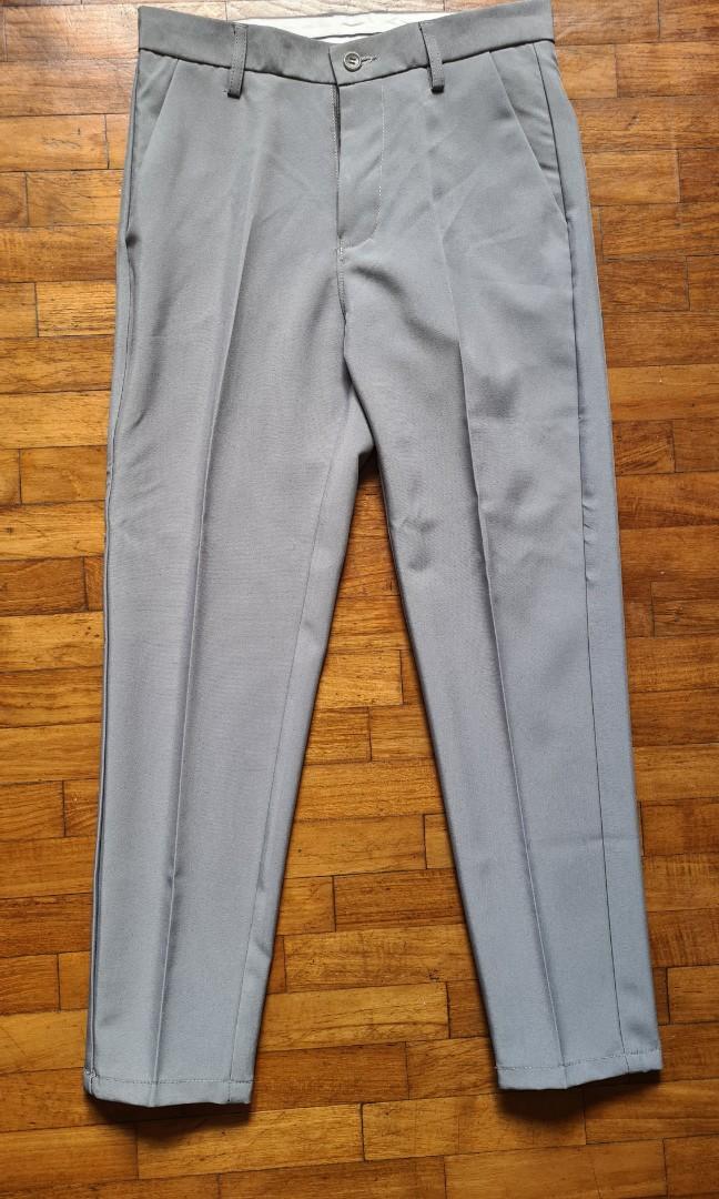 Mens grey top cropped pants