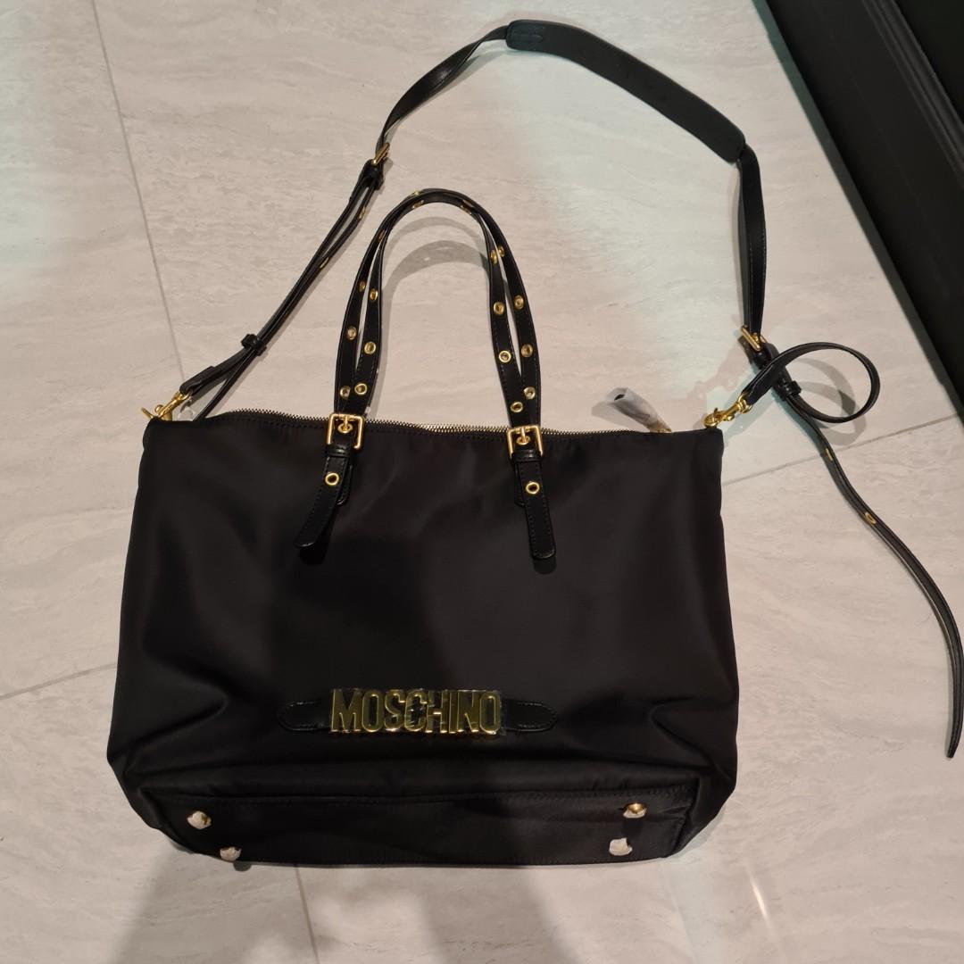 Moschino nylon signature tote bag clearance