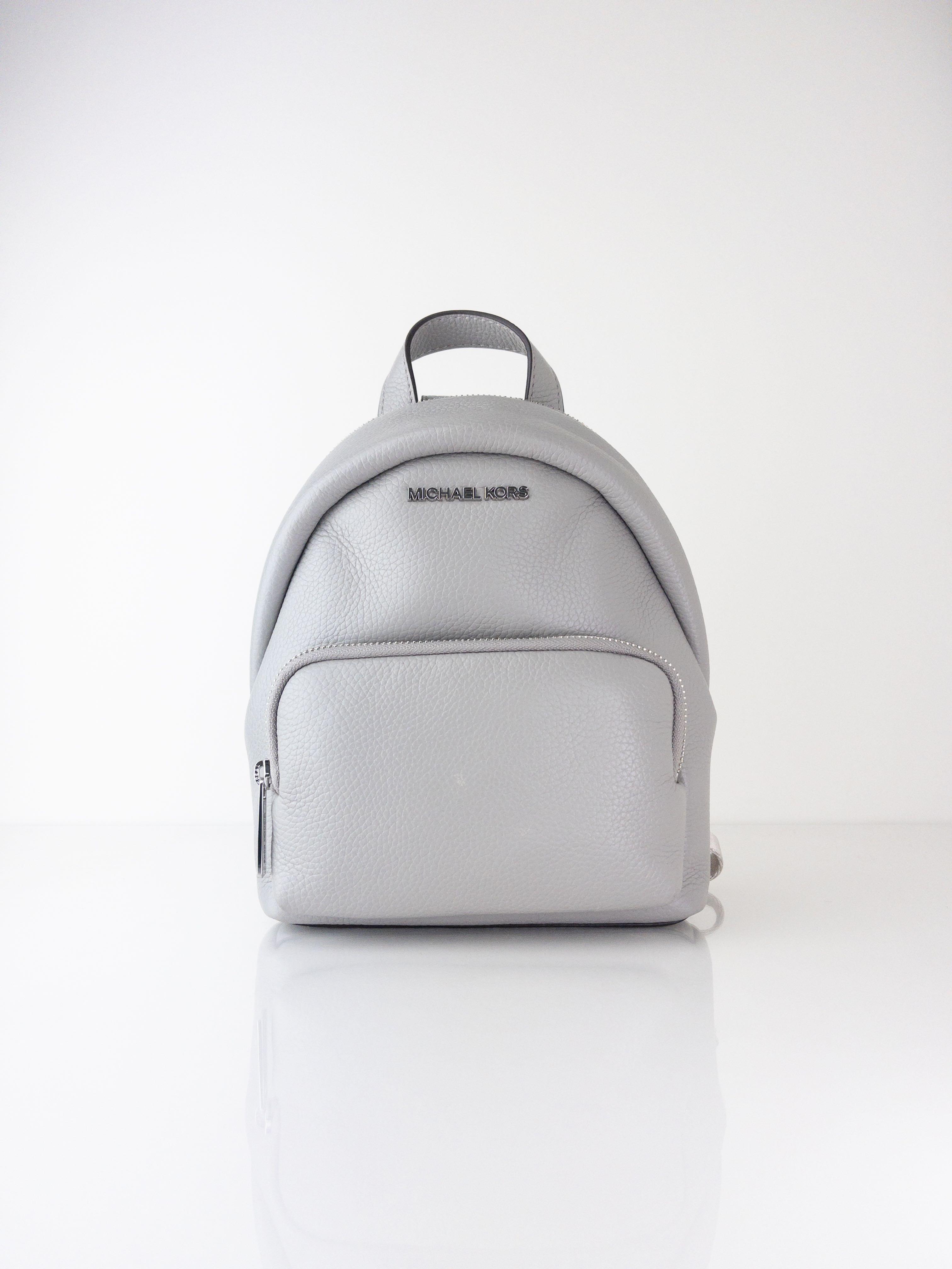 Michael kors pearl grey backpack outlet