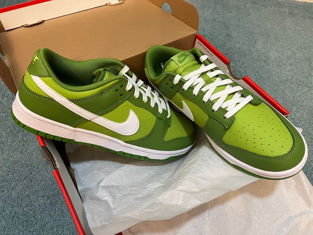 Nike Dunk Low Chlorophyll/ Vivid Green US10.5, Men's Fashion ...