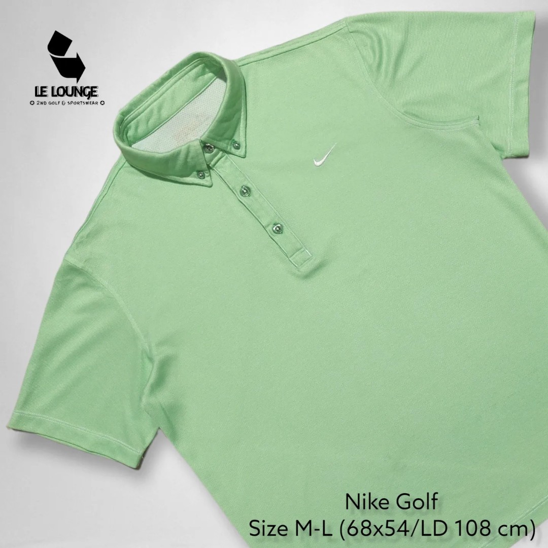 Nike Golf Mint Green Golf Jersey Polo Shirt, Olah Raga, Baju Olahraga