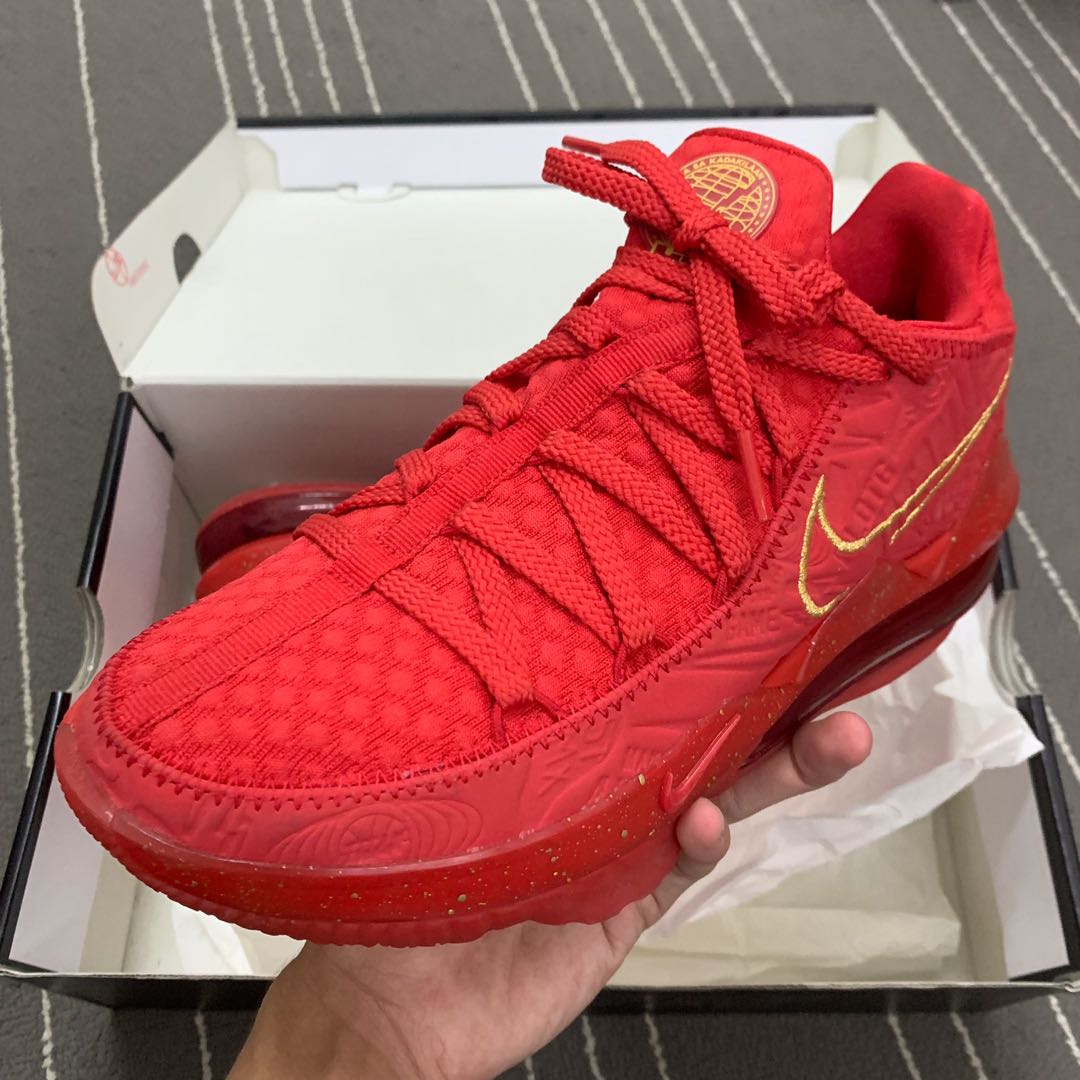 all red lebron 17 low