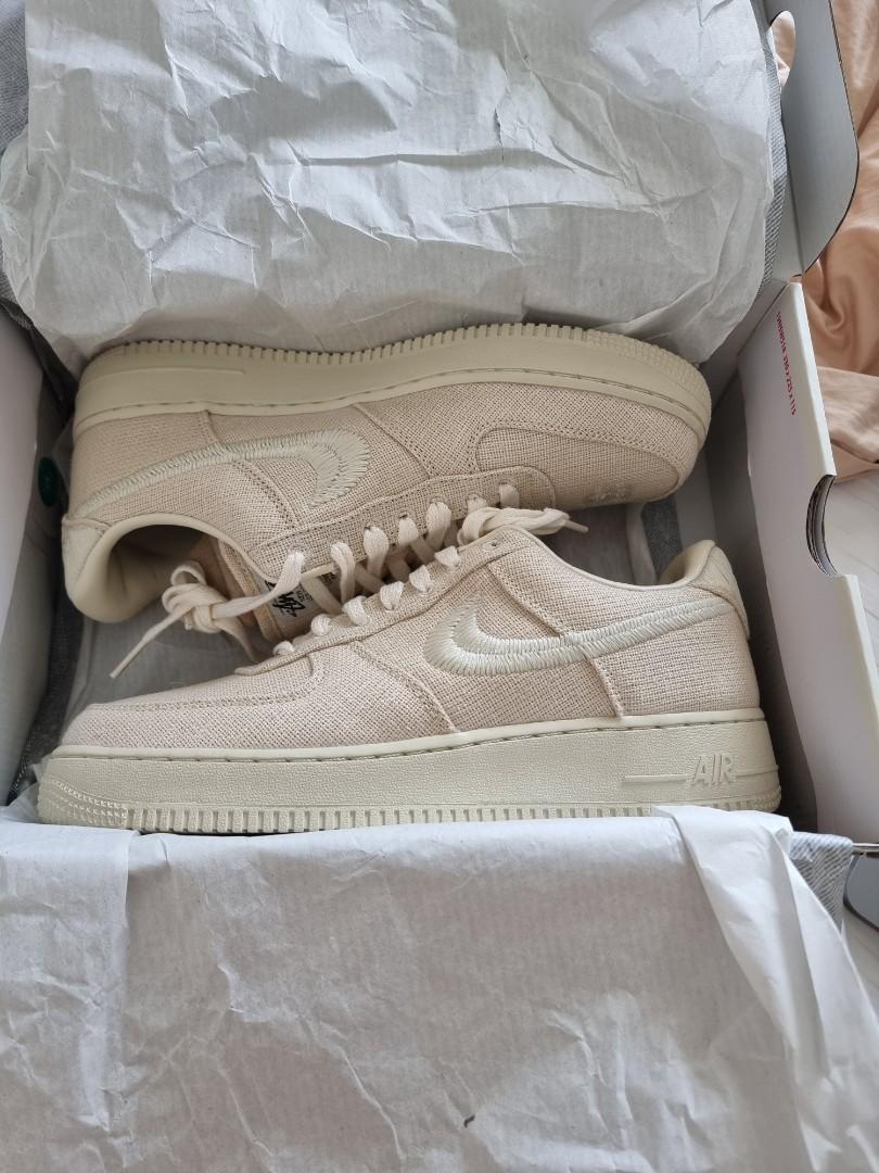Nike X Stussy Air Force 1 Fossil Men s Fashion Footwear
