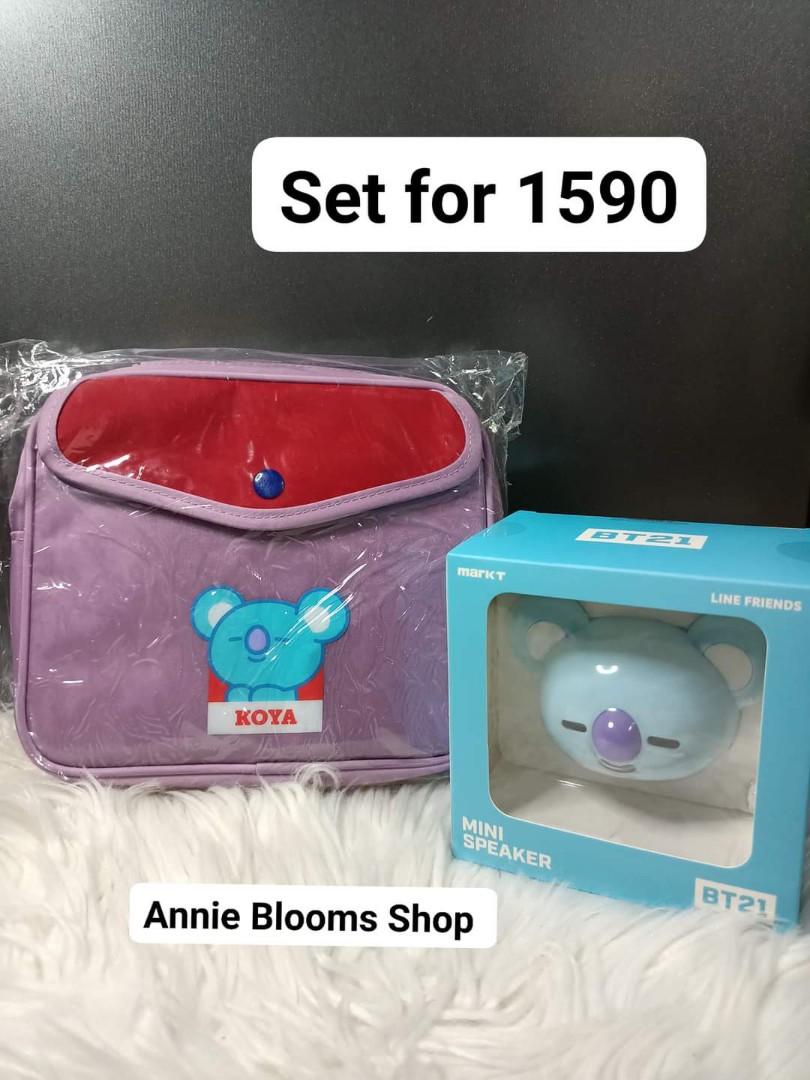 Official BT21 Koya Merch Set (Category: K-Wave Merchandise) located in Tanza. Submitted by annieblooms_shop (Listing ID 1154464204, Image 3). Description: onhand Official BT21 Merch 💜KOYA set 🌸BT21 Pvc Mouse pad + Coin Purse + Baby Keyring Set for ₱800 🌸BT21 Colorful Multi Pouch + Mini Bluetooth Speaker Set for ₱1590 🌸BT21 Colorful Multi Pouch + 3in1 Cable & Pouch set for ₱ 1,500 only 🌸BT21 Colorful Multi Pouch + 3in1 cable&pouch + Mini Blue