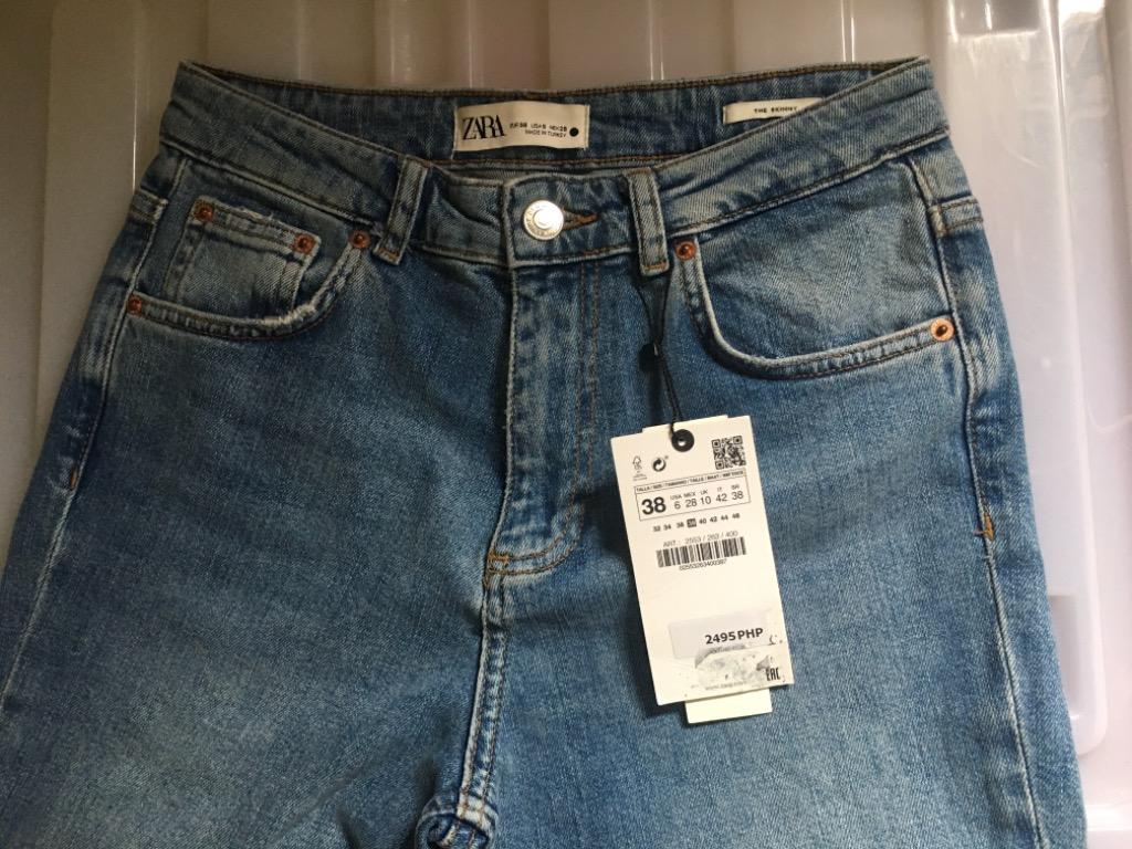 Zara denim pants top
