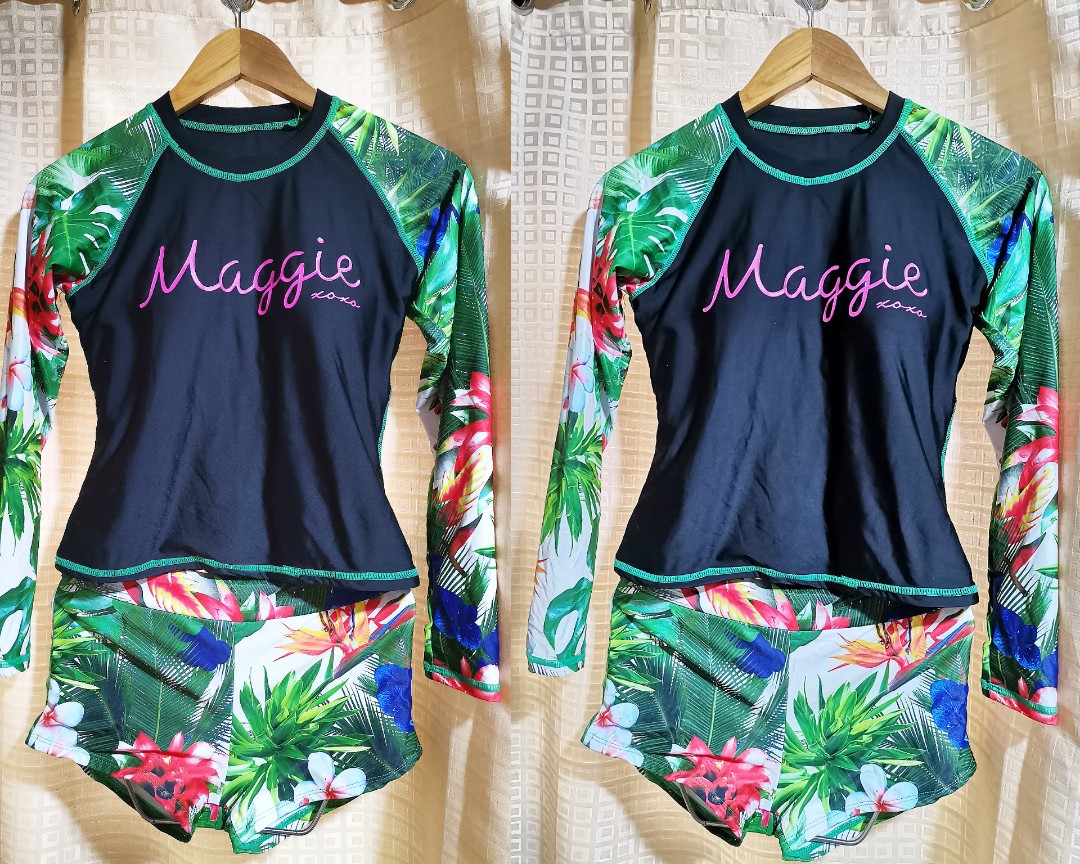 Padded Rashguard, Women's Fashion, Swimwear, Rash guard on Carousell