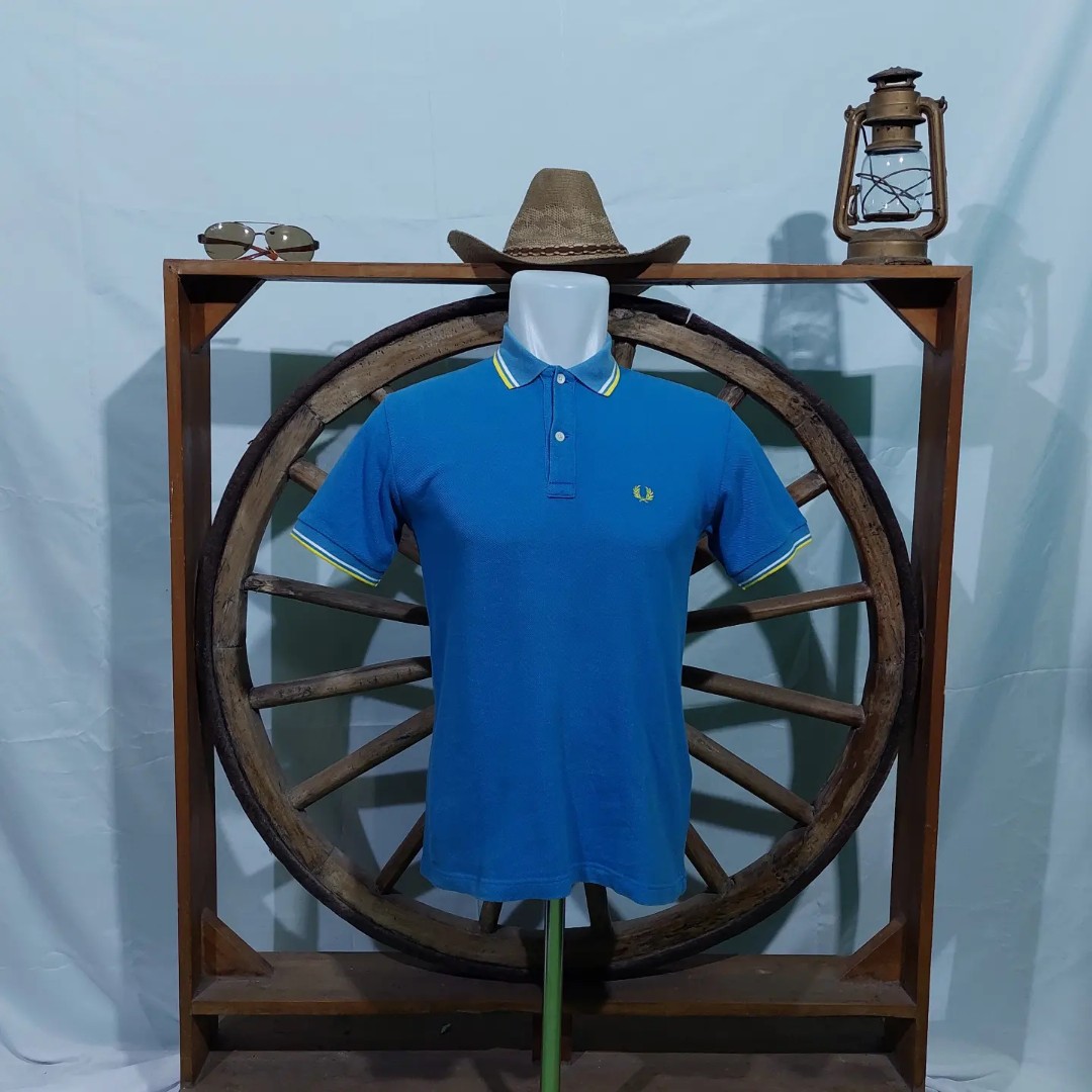 POLO SHIRT FRED PERRY TWIN TIPPED BLUE 