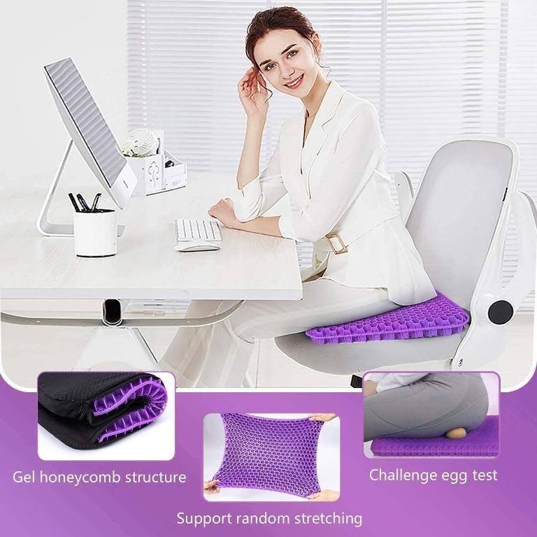 Full Gel Coccyx Seat Cushion - Egg Gel Cushions Office Chair Cushion Car  Seat Cushion for Back, Sciatica, Hip, Tailbone Pain - Butt Pillow Chair Pad