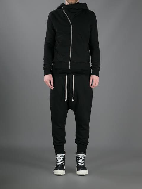 Rick Owens DS Asymmetrical Hoodie Men s Fashion Coats Jackets