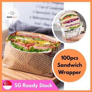 50 Sheets Oil-absorbing Paper For Home Baking, Non-stick Greaseproof Paper  For Burger, Sandwich Wrap, Coated Paper, Wax Paper