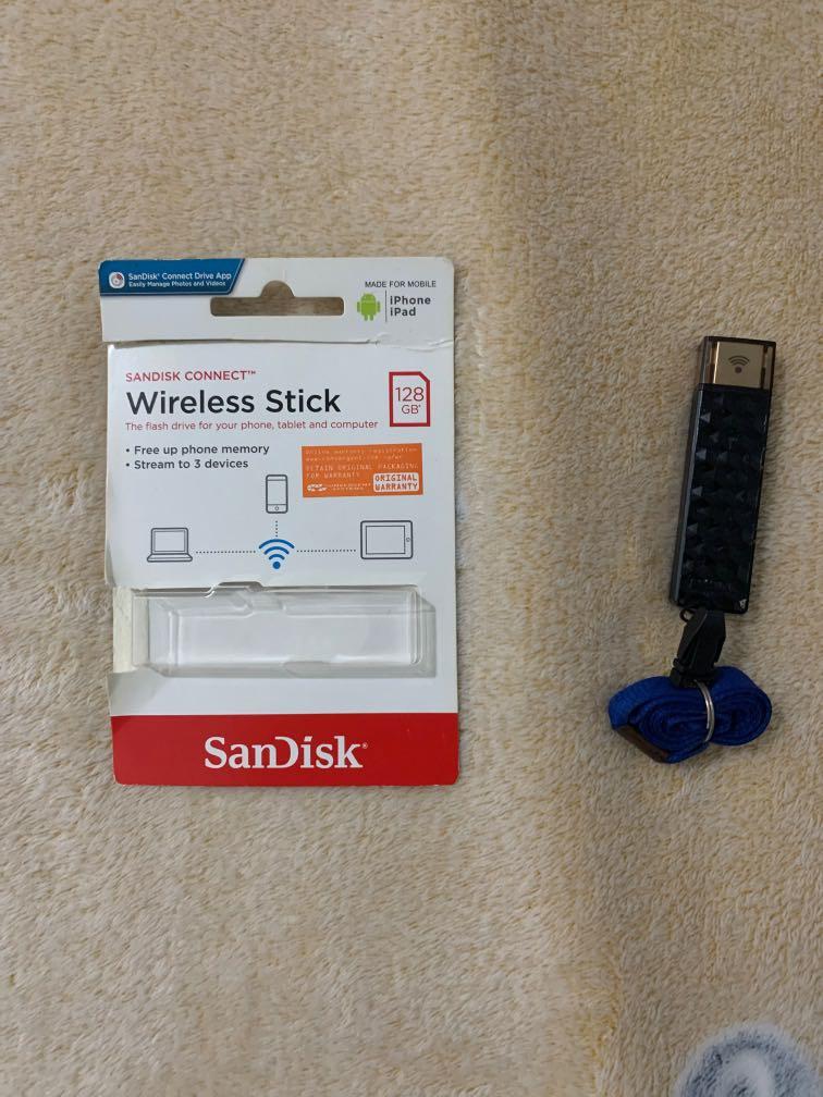 Scan Disk Connect Sandisk Connect Wireless Stick 128gb, Mobile Phones & Gadgets, Mobile ...