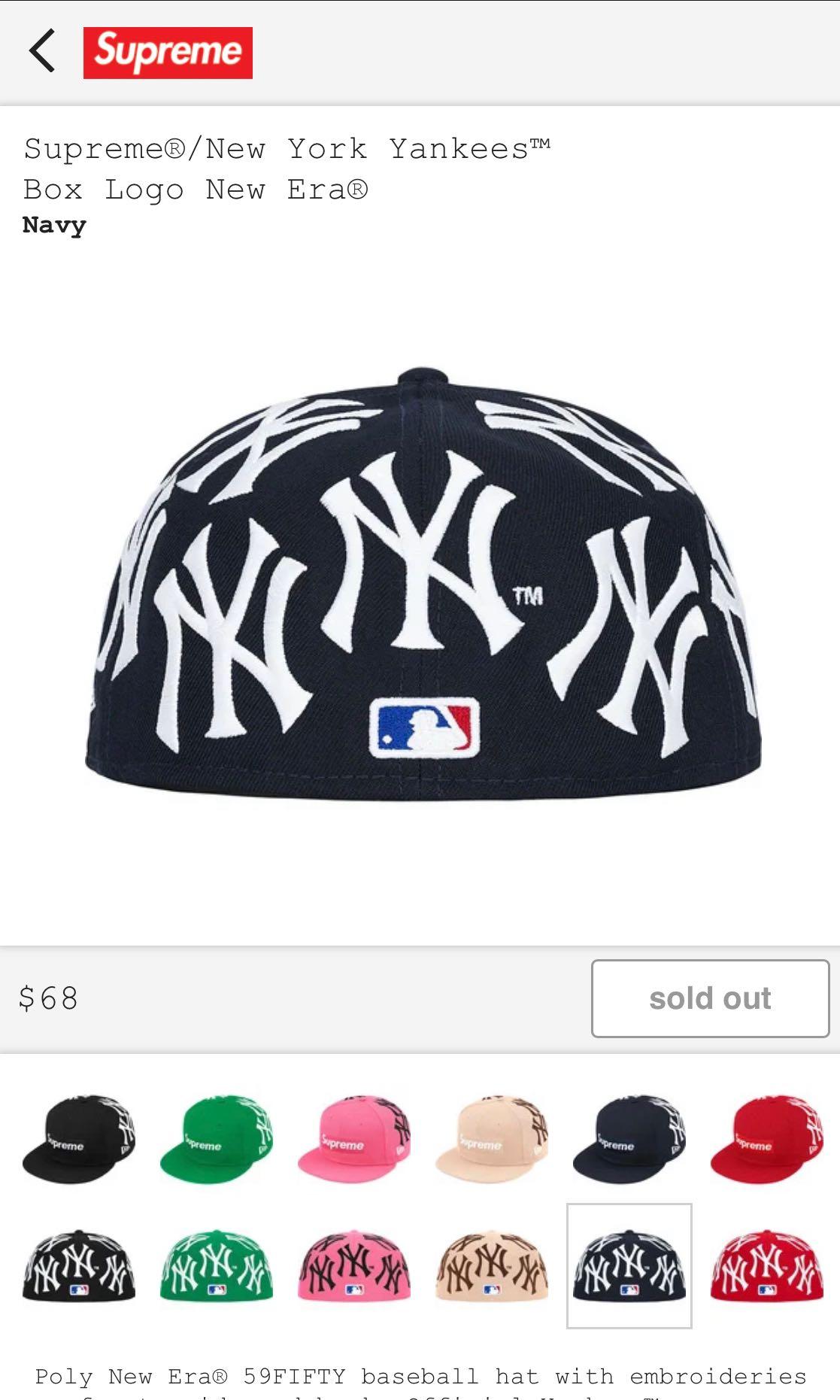 Supreme x New York Yankees 2022 59Fifty Fitted Hat by Supreme x MLB x New  Era