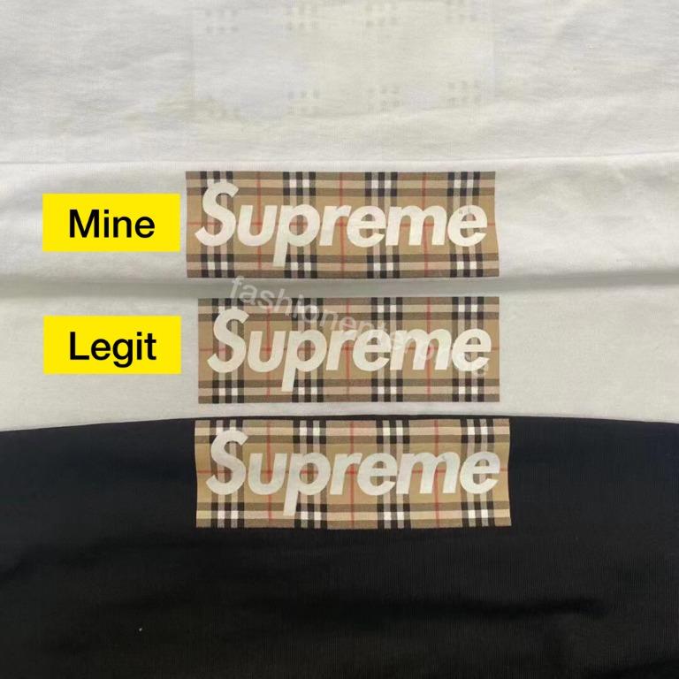 Supreme x Burberry box logo tee