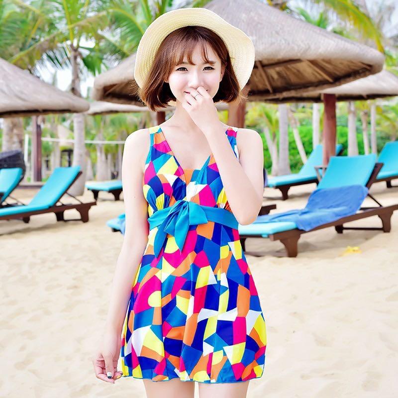 Swimsuit Women Plus Fat Size MM One Piece Skirt Style Steel Support Boxer Briefs Hot Spring Swimsuit Ladies Women s Fashion Swimwear Bikinis Swimsuits on Carousell