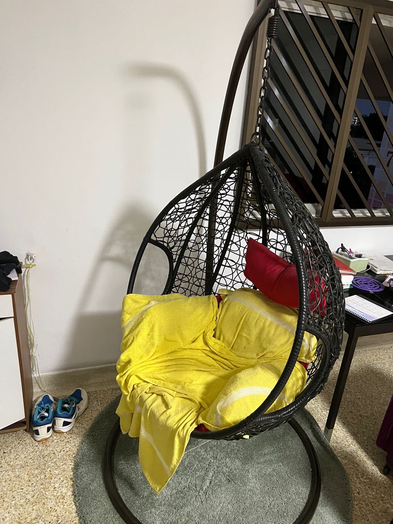 yellow swing chair