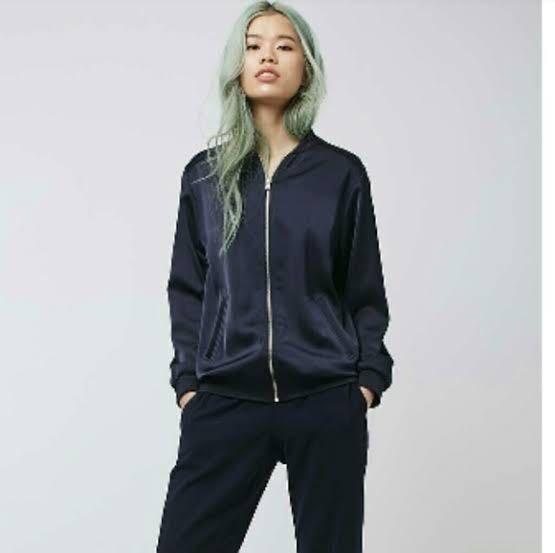 Topshop satin cheap bomber jacket