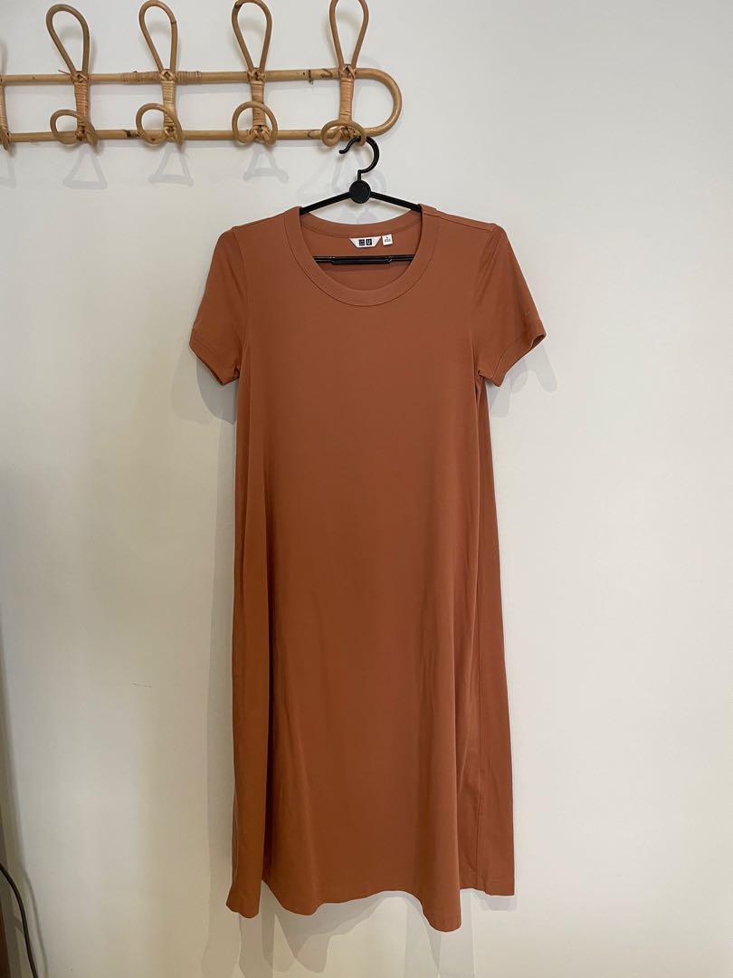 Uniqlo T shirt Dress (Burnt orange ...