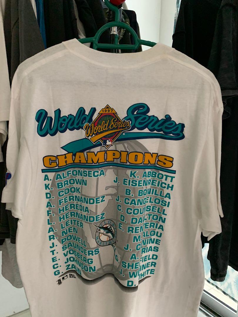 Official 1997 world series champions Florida marlins tee, hoodie