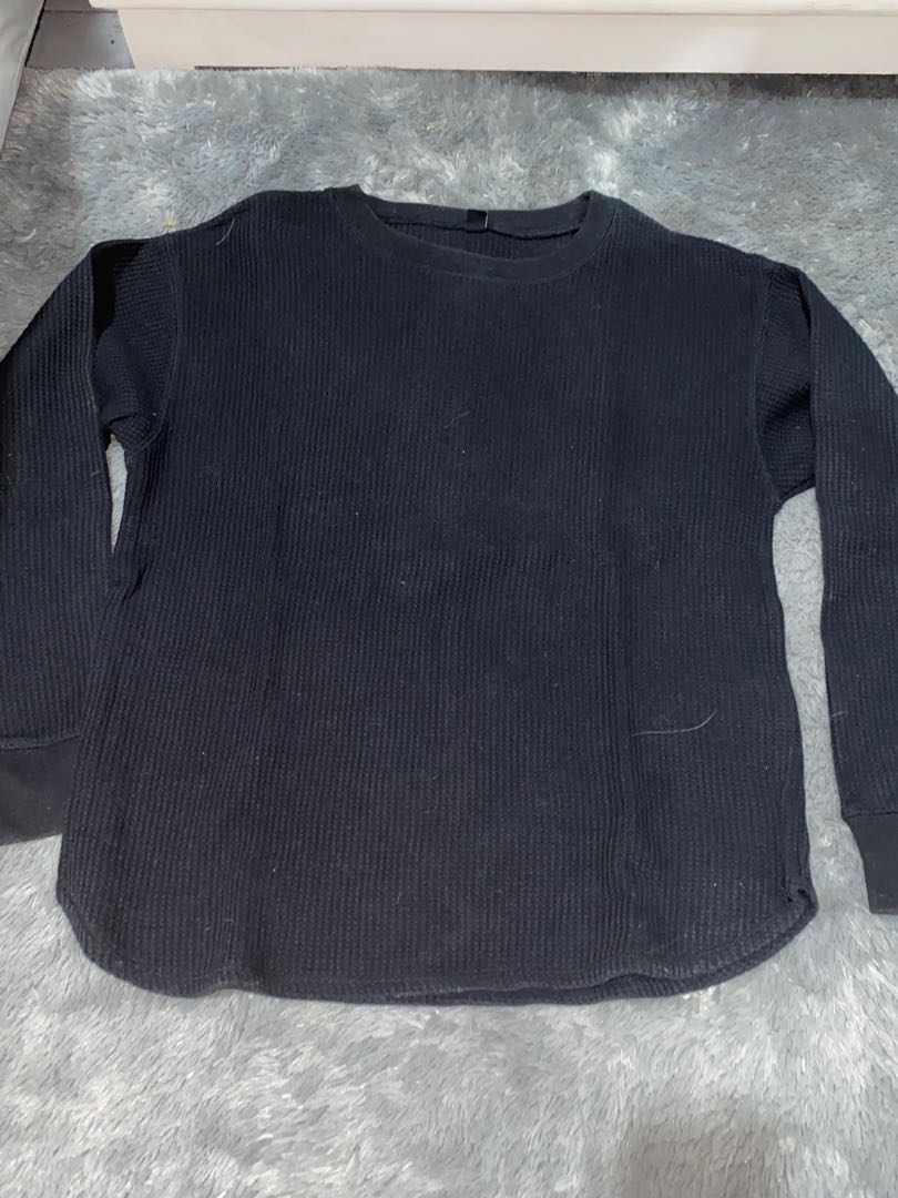 Waffle Shirt Uniqlo, Fesyen Wanita 