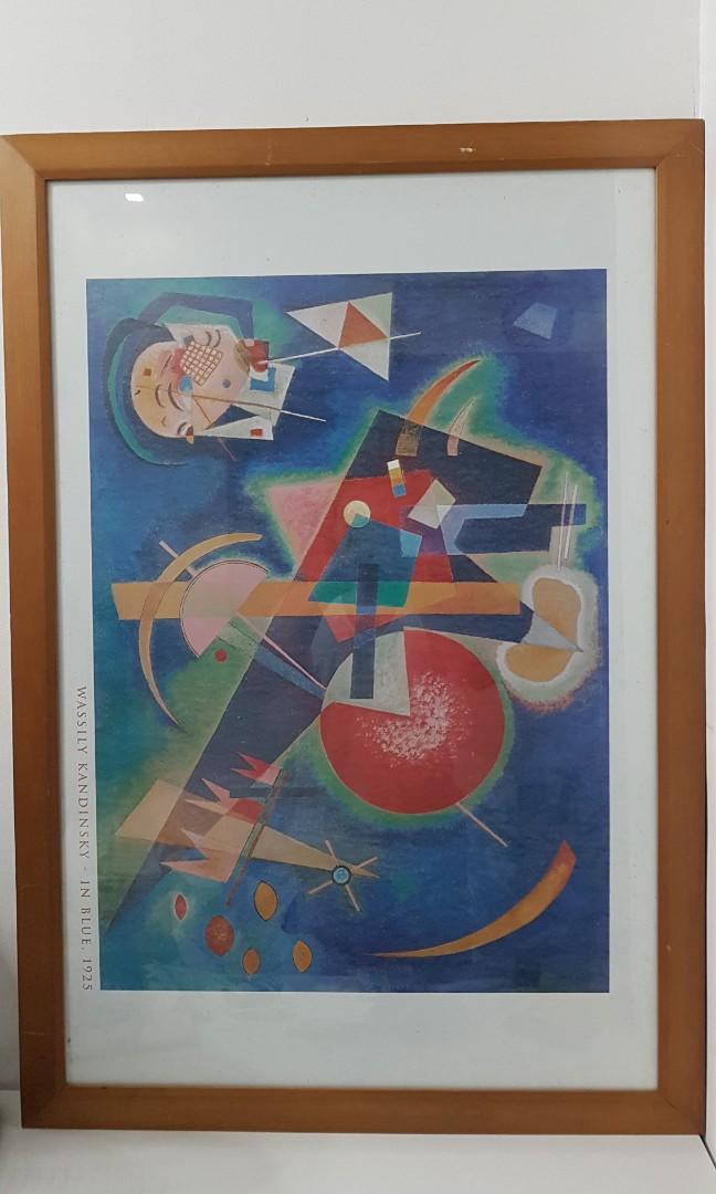 Wassily Kandinsky - In Blue (Category: Art & Prints) located in Bacoor. Submitted by sendthelight.ph (Listing ID 1154507556, Image 1). Description: Wassily Kandinsky - In Blue, 1925 68cm x 99cm Frame can be easily restored. No issues sa mismong art. Pwede ihang sa wall. Meet up only sana pwede sa MOA, Ayala Malls Manila Bay, Robinsons Manila, SM Makati or ok din if taga cavite ka kasi baka mabasag pag trinansport sa Lalamove sayang naman. PM nala